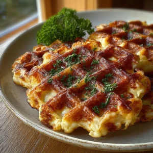 Breakfast Hash Brown Cottage Cheese Waffle Grid with crispy golden edges and a fried egg on topBreakfast Hash Brown Cottage Cheese Waffle Grid with crispy golden edges and a fried egg on top