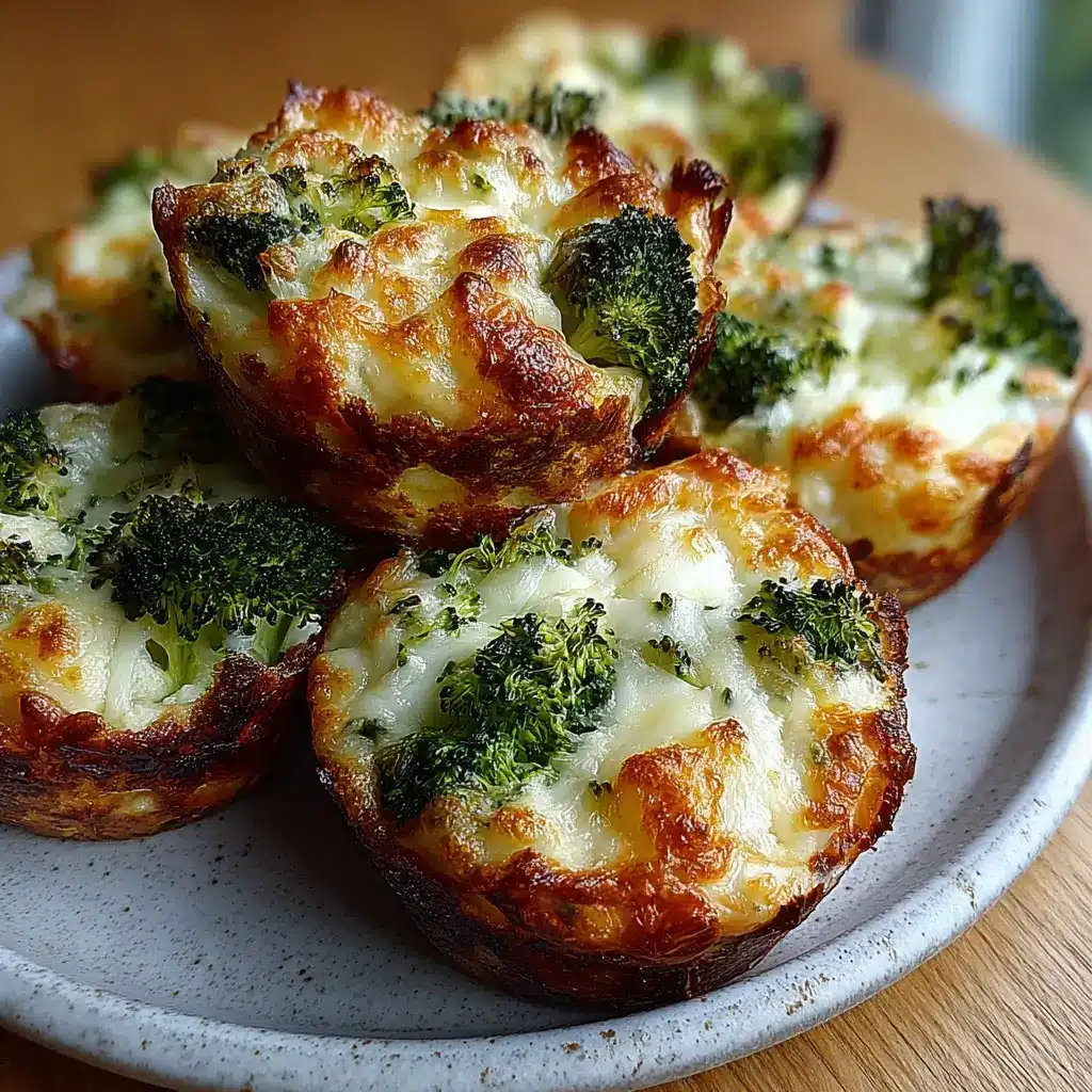 Golden broccoli cheddar cottage cheese melt bites with melted cheese pull