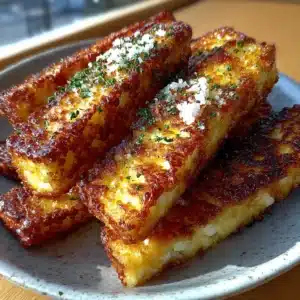 Crispy cottage cheese parmesan fry sticks served with dipping sauce