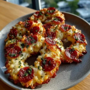 Cottage Cheese Pizza Cracker Rings