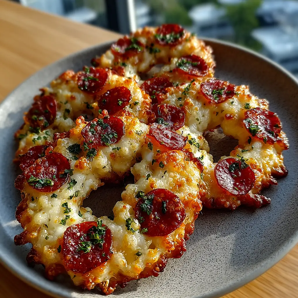 Cottage Cheese Pizza Cracker Rings