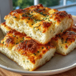 2-Ingredient Cottage Cheese Garlic Focaccia Squares — No Flour Steam Tear 2 2-Ingredient Cottage Cheese Garlic Focaccia Squares — No Flour Steam Tear