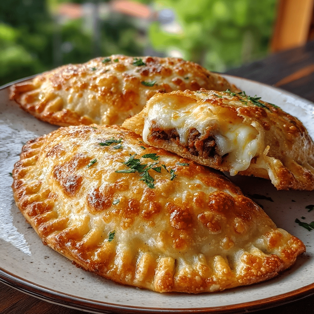 Cheeseburger Cottage Cheese Foldover Pockets — No Bun Hot Melt Pull