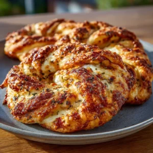 Crispy Cottage Cheese Pizza Pull-Apart Twists