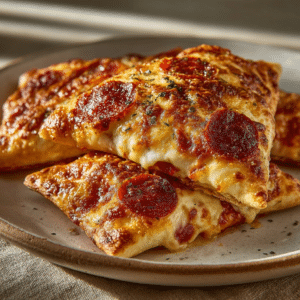 Pepperoni Pizza Cottage Cheese Pockets — No Dough Lava Pull