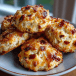 No-Flour Cottage Cheese Cheddar Turkey Bacon Biscuit Bites — Steam Tear