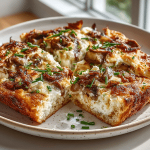 Philly Cheesesteak Cottage Cheese Skillet Slab — No Bread Golden Crust Break