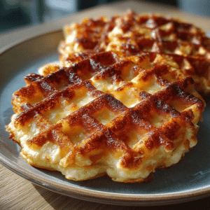 2-Ingredient Cottage Cheese Cheddar Biscuit Waffles — Zero-Flour Steam Tear