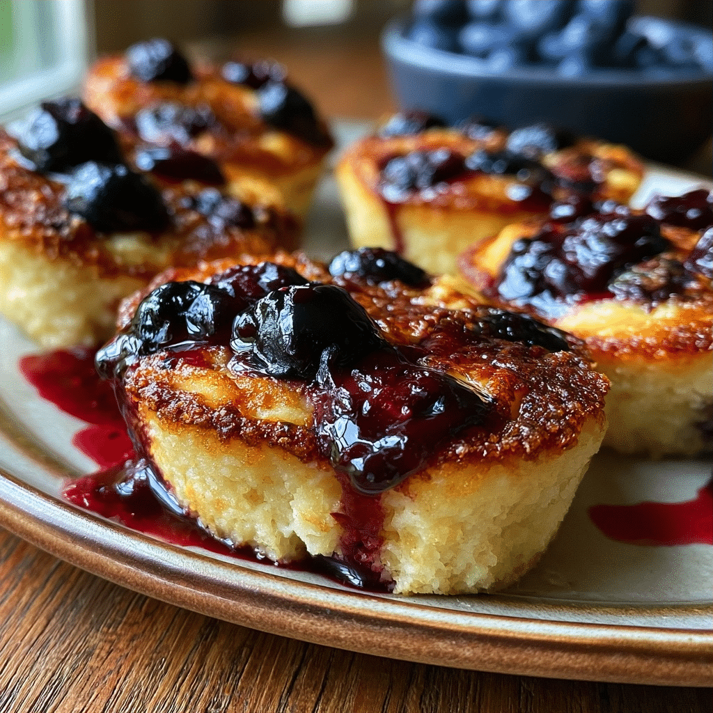 2-Ingredient Cottage Cheese Blueberry Pancake Bites — Zero-Flour Steam Tear