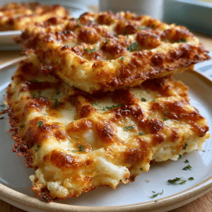 Crispy Cottage Cheese Mac & Cheese Waffle Grid — No Pasta Crisp Edge