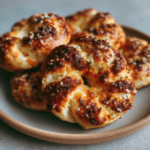 Chewy Cottage Cheese Everything Bagel Twists — No Flour Soft Pull