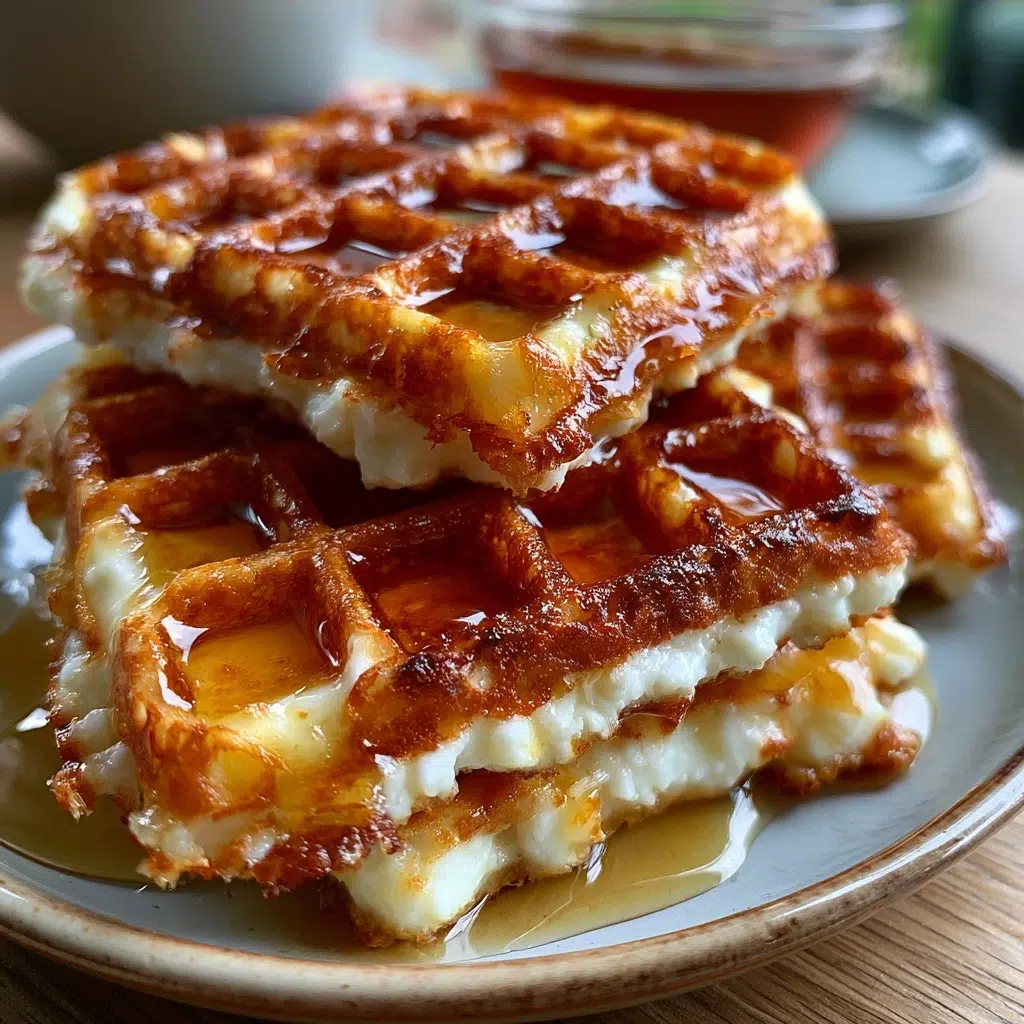Crispy Cottage Cheese Honey Waffles — Zero-Batter Golden Grid
