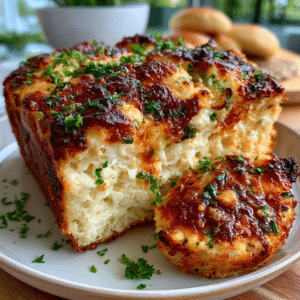 No-Flour Cottage Cheese Garlic Butter Loaf — Warm Steam Tear