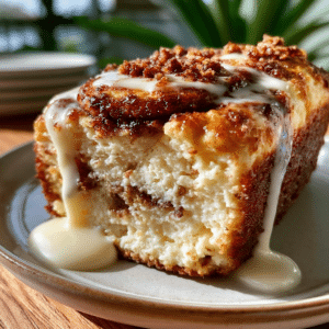 Cottage Cheese Cinnamon Roll Loaf — No-Flour Golden Swirl