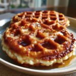 No-Flour Cottage Cheese Apple Fritter Waffle Grid — Crisp Edge