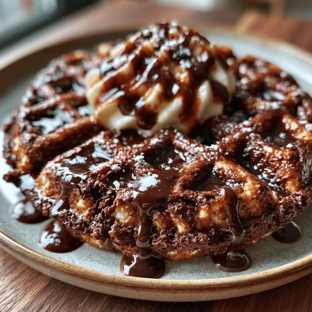Double Chocolate Cottage Cheese Brownie Waffle Recipe