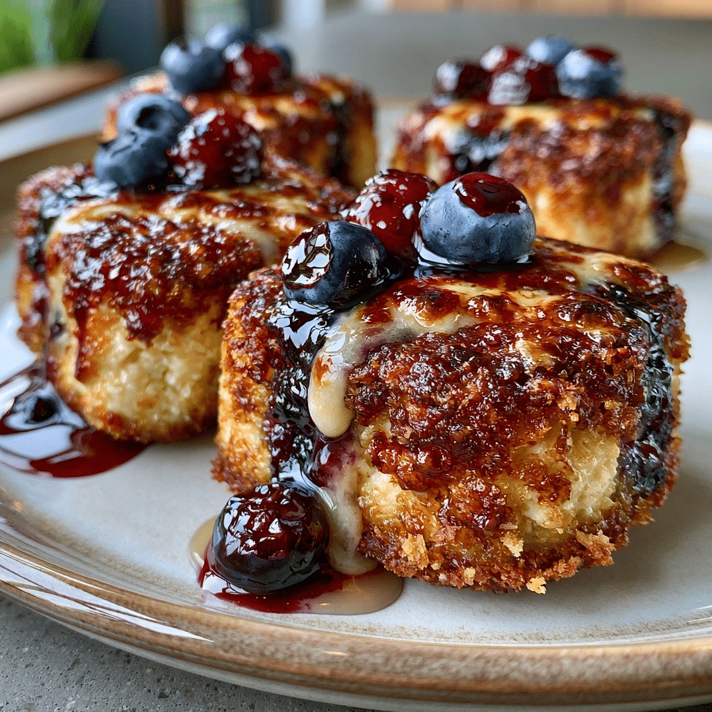 Blueberry Cobbler Cottage Cheese Fritters — No-Dough Sweet Break