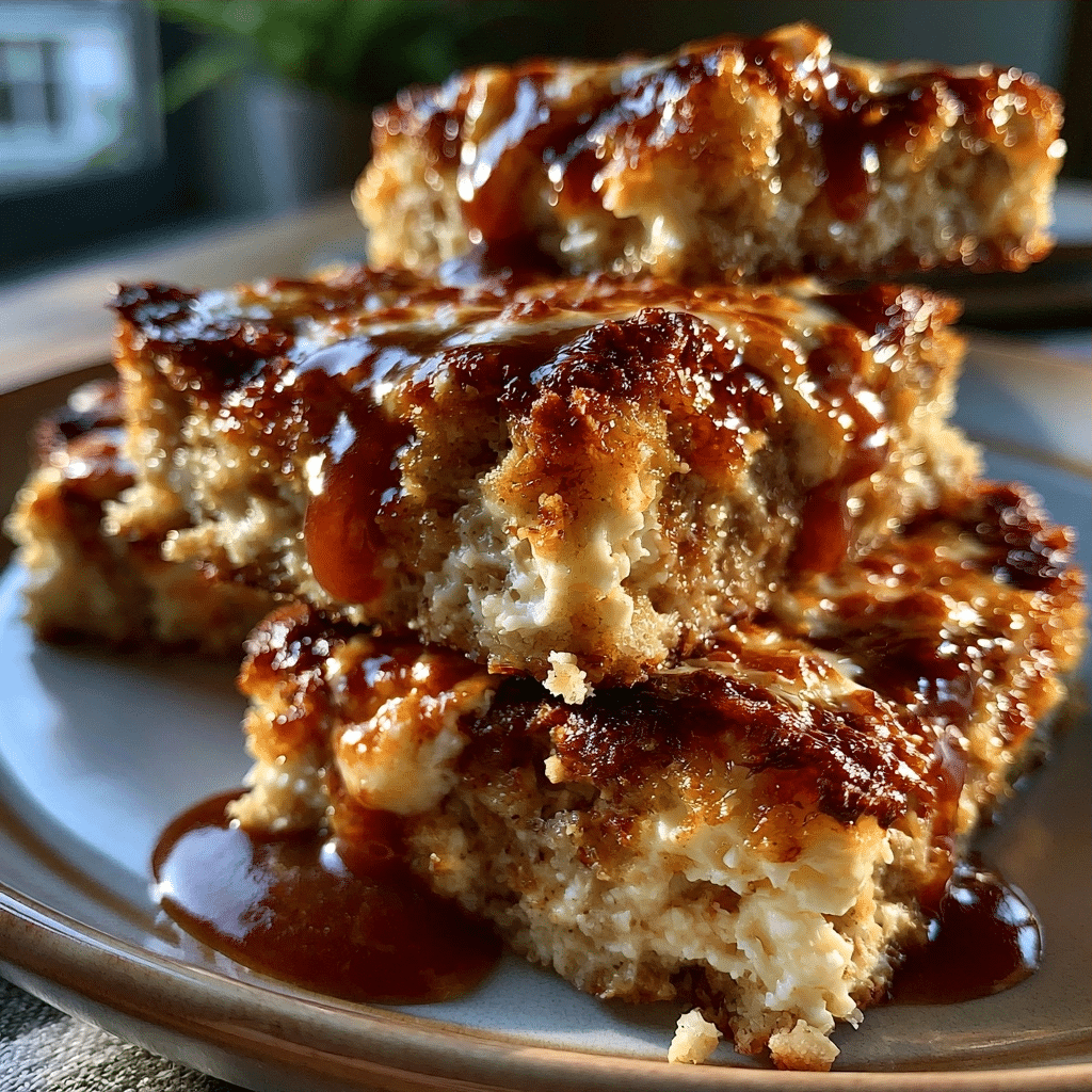 Zero-Bread Cottage Cheese Meatloaf Slabs: Savory Gravy Drip