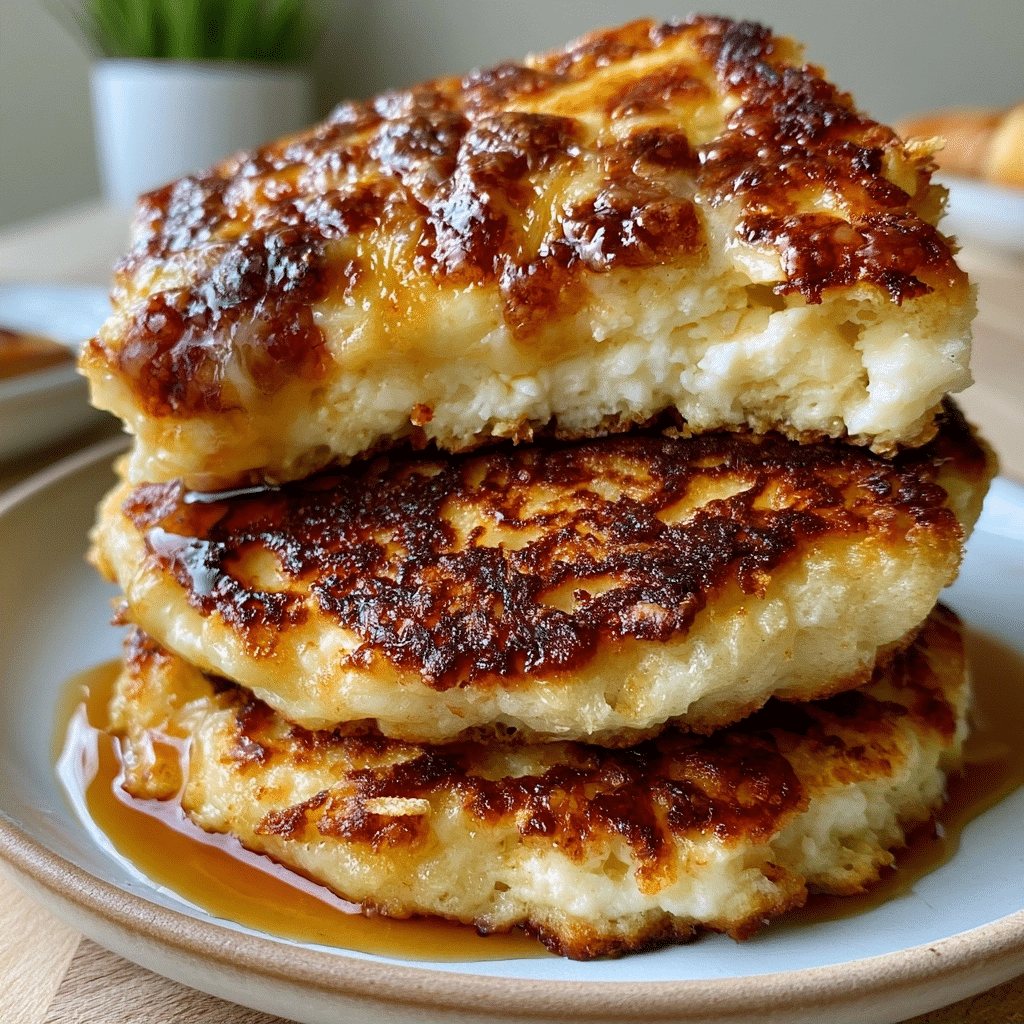 2-Ingredient Cottage Cheese Pancake Stack — Zero-Flour Fluffy Bite
