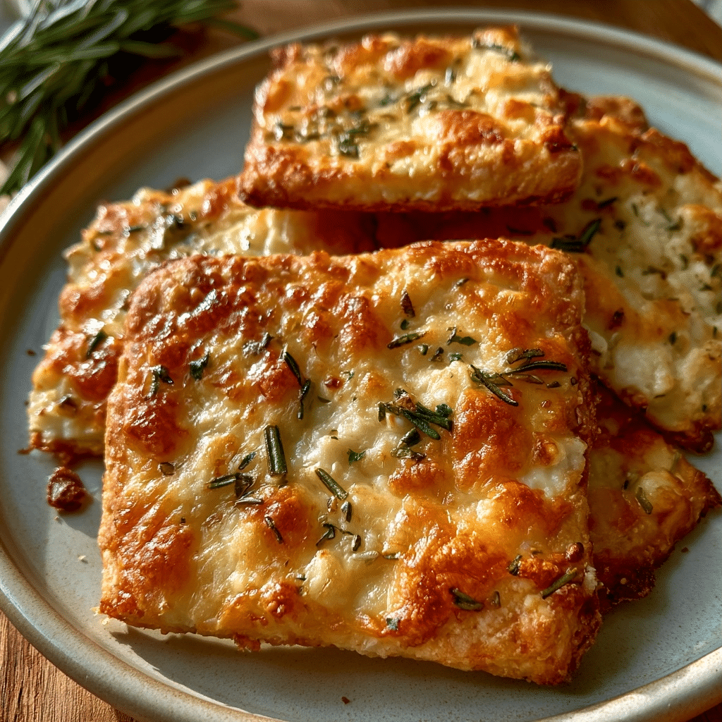 Zero-Flour Cottage Cheese Rosemary Garlic Flatbread — Crisp Snap