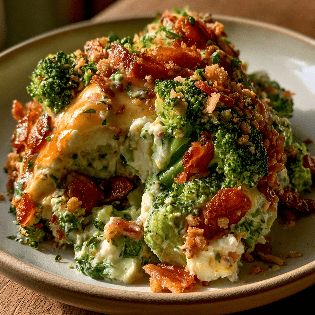 Creamy Cottage Cheese Broccoli Bacon Salad — Crunch Scoop