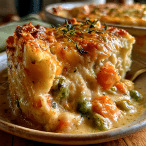 Zero-Crust Cottage Cheese Chicken Pot Pie Skillet Recipe