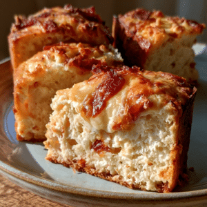 Zero-Flour Cottage Cheese Cheddar Bacon Loaf Slices