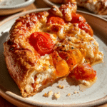 Heirloom Tomato Cottage Cheese Galette — Rustic Slice Lift 2 Heirloom Tomato Cottage Cheese Galette — Rustic Slice Lift