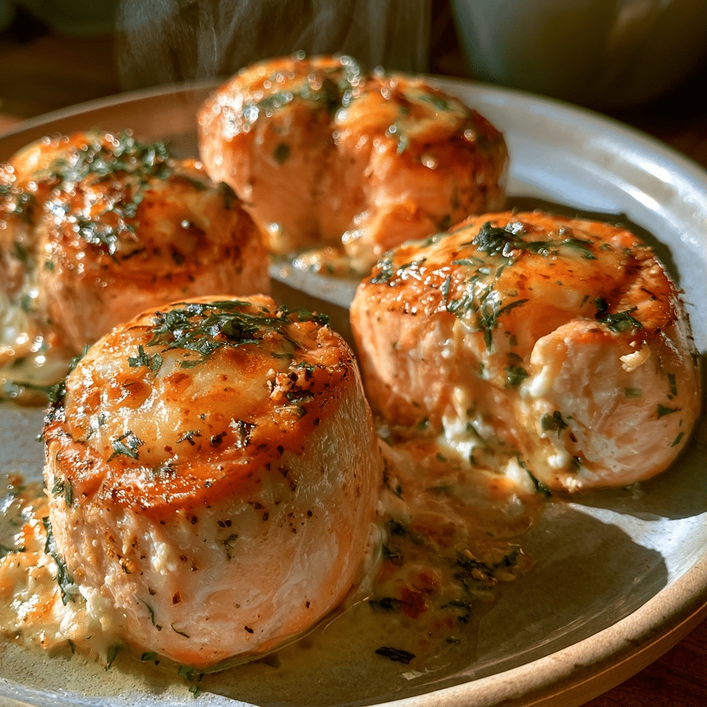 Garlic Butter Cottage Cheese Salmon Parcels — Hot Steam Release