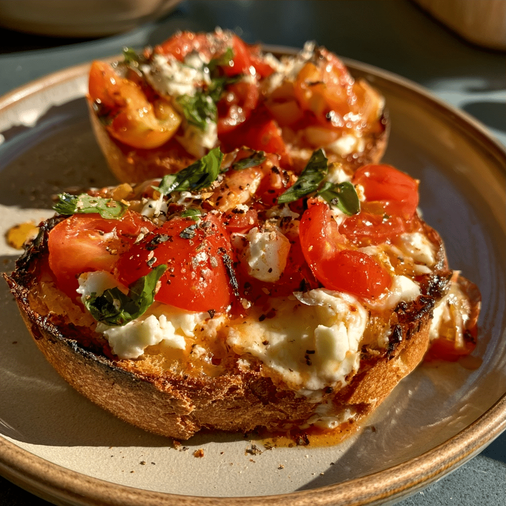 Crispy Cottage Cheese Tomato Basil Bruschetta — Crunchy Bite
