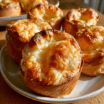 Fluffy Cottage Cheese Parmesan Popovers — Golden Steam Tear 2 Fluffy Cottage Cheese Parmesan Popovers — Golden Steam Tear
