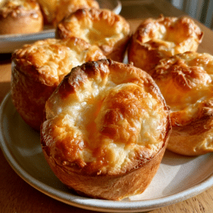 Fluffy Cottage Cheese Parmesan Popovers — Golden Steam Tear