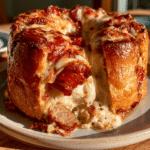 Classic Sausage & Mozzarella Pull-Apart Ring — Warm Fluffy Tear 2 Classic Sausage & Mozzarella Pull-Apart Ring — Warm Fluffy Tear