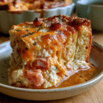 Smoky Ham & Cheddar Cottage Cheese Breakfast Strata — Fluffy Scoop Reveal