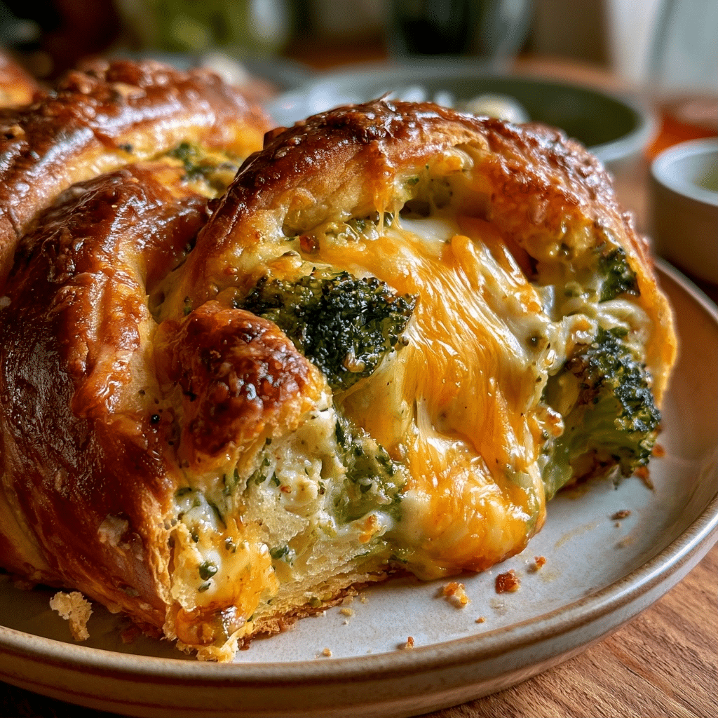 Cottage Cheese Broccoli Cheddar Braid — Hot Cheese Pull