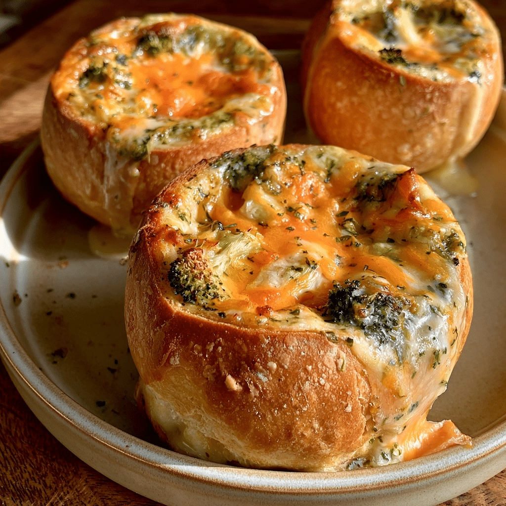 Creamy Cottage Cheese Broccoli Cheddar Bread Bowls — Hot Soup Scoop