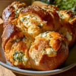Savory Cottage Cheese Pull-Apart Garlic Bread — Warm Fluffy Tear 2 Savory Cottage Cheese Pull-Apart Garlic Bread — Warm Fluffy Tear