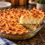Old-Fashioned Cottage Cheese Coconut Custard Pie — Toasted Flake Wedge Lift 2 07f09928 c08f 497c ae75 a3665f1a6874