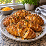 Crispy Cottage Cheese Garlic Butter Hasselback Potatoes — Savory Accordion Stretch 2 4DDDDDF9 D87B 42F3 A834 E34D4F0D59A2