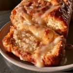 Glazed Cinnamon Swirl Apple Bread — Soft Crumb Split
