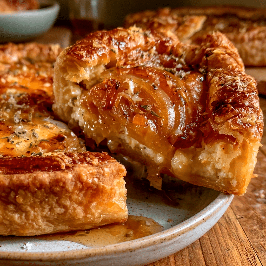 Rustic Cottage Cheese Caramelized Onion & Gruyère Galette