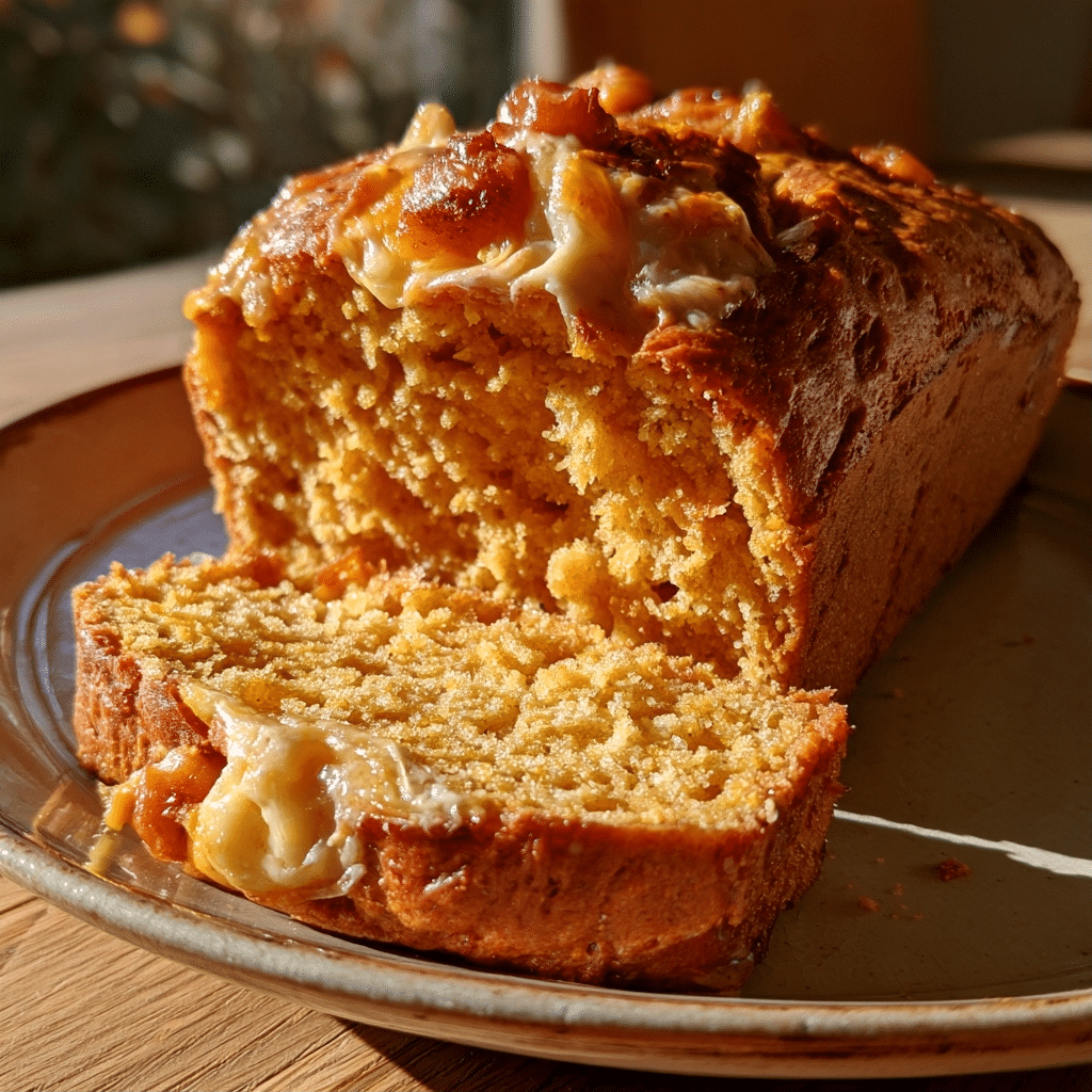 Soft Cottage Cheese Pumpkin Bread — Soft Moist Slice
