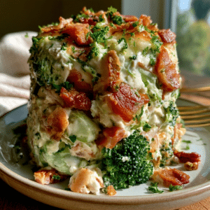 Creamy Cottage Cheese Bacon Broccoli Salad — Chilled Crunchy Scoop