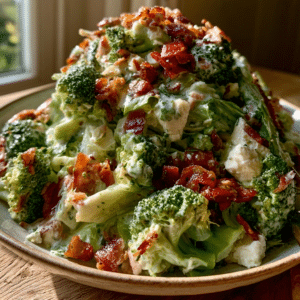 Creamy Cottage Cheese Homestyle Broccoli Bacon Salad — Chilled Crisp Scoop