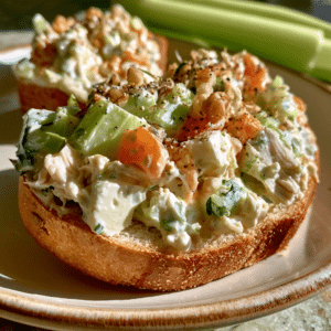 Creamy Cottage Cheese Old-Fashioned Chicken Salad — Crisp Celery Scoop