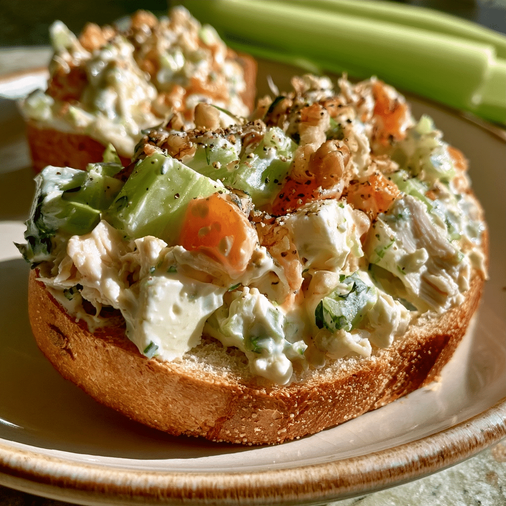 Creamy Cottage Cheese Old-Fashioned Chicken Salad — Crisp Celery Scoop