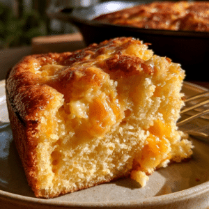 Golden Cottage Cheese Honey Butter Skillet Cornbread Recipe