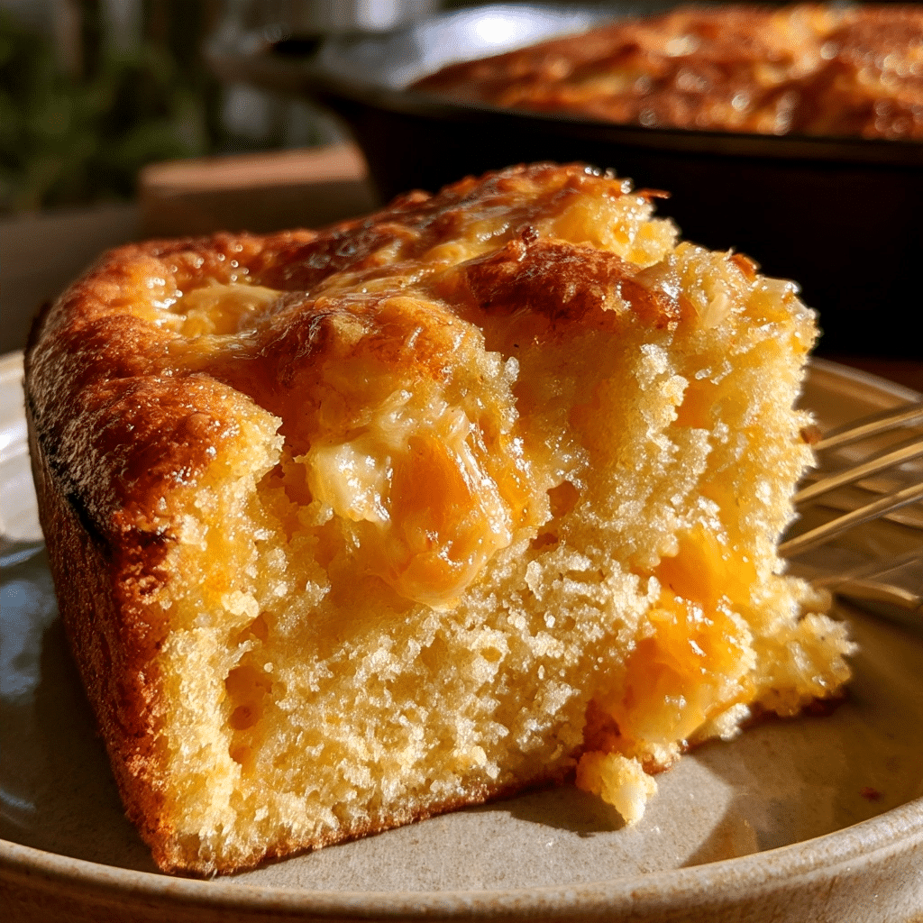Golden Cottage Cheese Honey Butter Skillet Cornbread Recipe