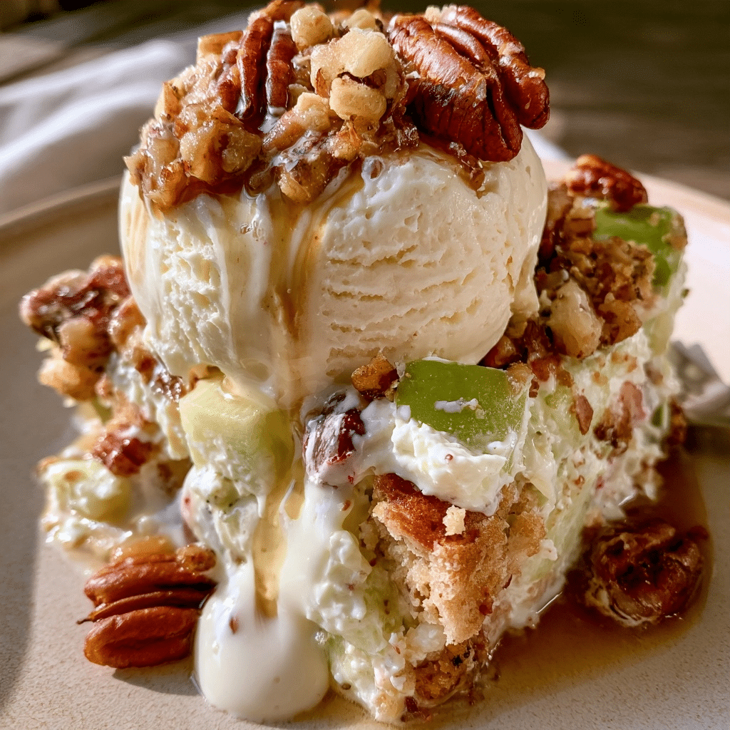 Classic Amish Cottage Cheese Waldorf Salad — Crisp Chilled Pecan Scoop