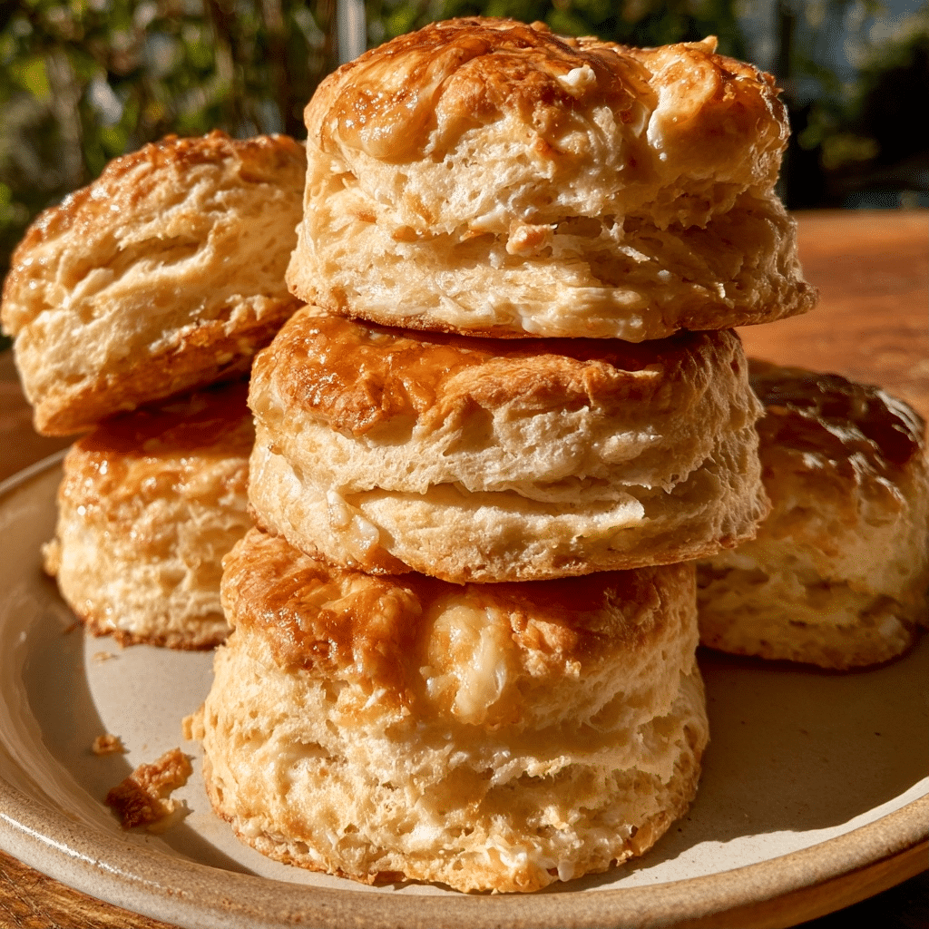 Southern Cottage Cheese Flaky Layered Butter Biscuits